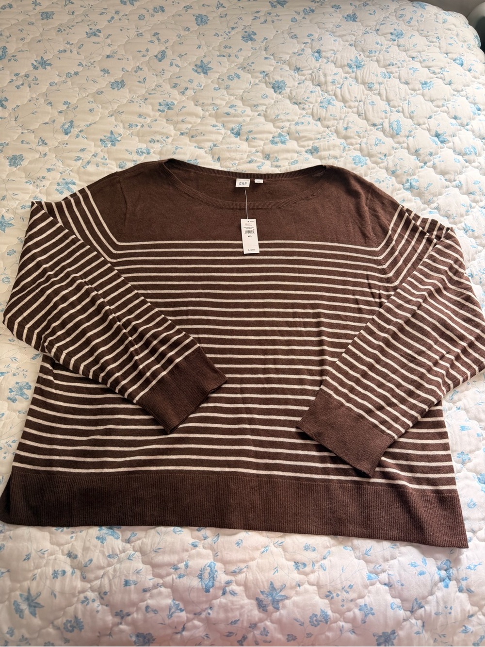 GAP Brown & Cream Striped Sweater